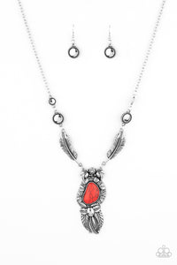Paparazzi ~ Ruler of The Roost ~ Red Necklace Set