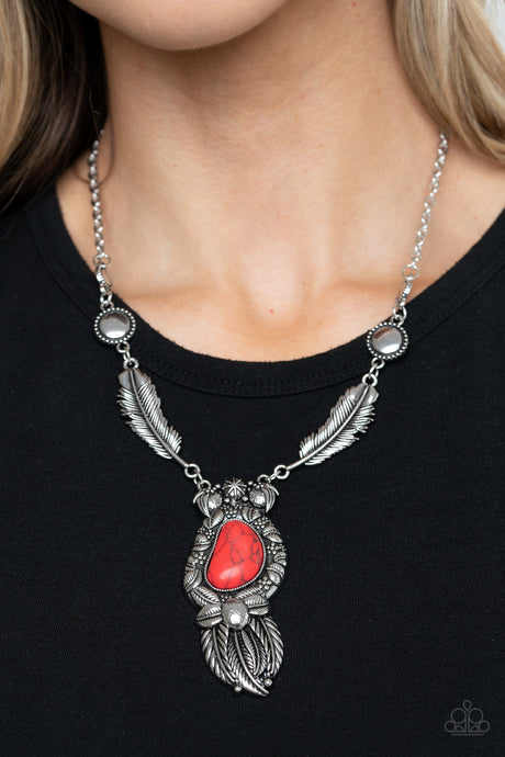 Paparazzi ~ Ruler of The Roost ~ Red Necklace Set