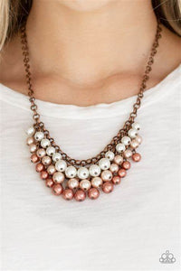Paparazzi - Run For The Heels - Copper Pearl Necklace - Klassy Jewelz Boutique
