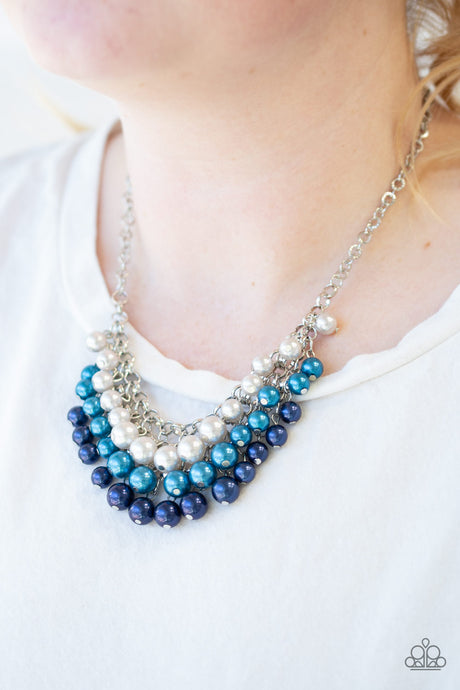 Paparazzi ~ Run For The HEELS! ~ Blue Pearl Necklace Set