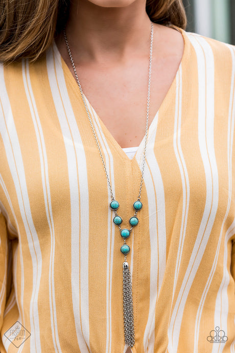 Paparazzi ~ Rural Heiress ~ Blue Turquoise Necklace Set (Fashion Fix Exclusive)