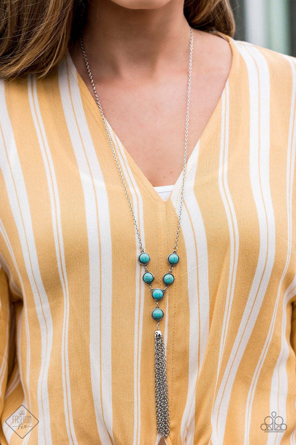 Paparazzi ~ Rural Heiress ~ Blue Turquoise Necklace Set (Fashion Fix Exclusive)