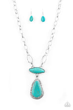 Load image into Gallery viewer, Paparazzi ~ Rural Rapture ~ Blue Turquoise Stone Necklace Set