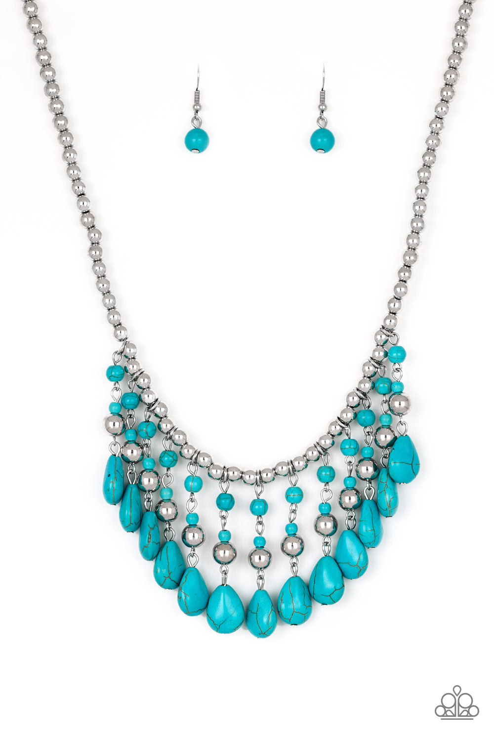 Paparazzi ~ Rural Revival ~ Blue Turquoise Necklace Set