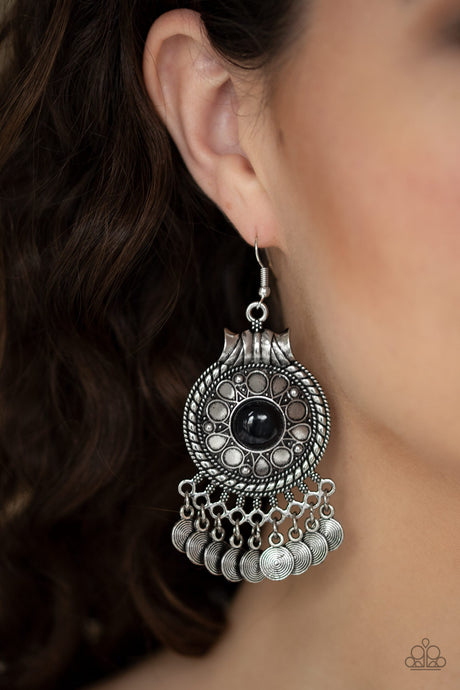 Paparazzi ~ Rural Rhythm ~ Black Earrings