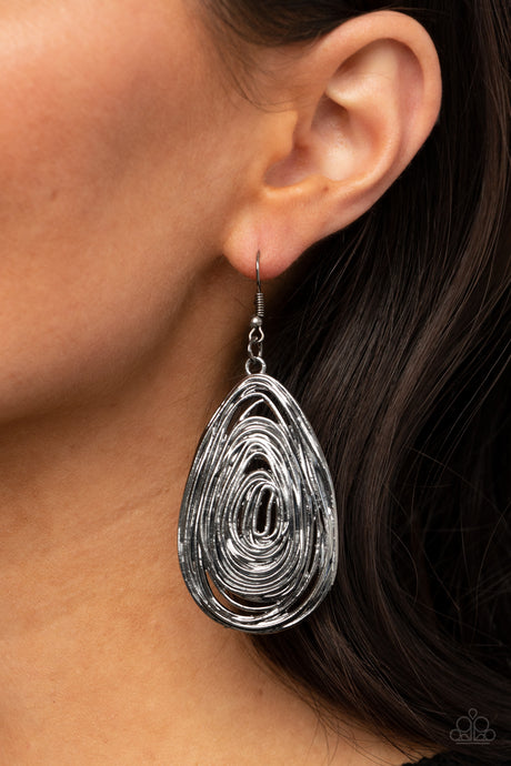 Paparazzi ~ Rural Ripples ~ Black Earrings