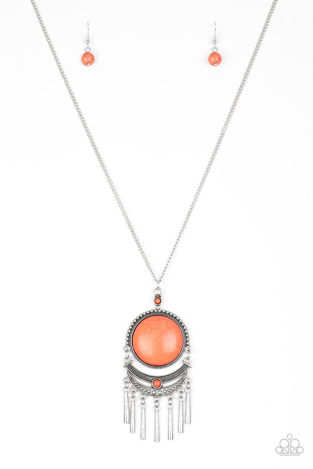 Paparazzi ~ Rural Rustler ~ Orange Necklace Set