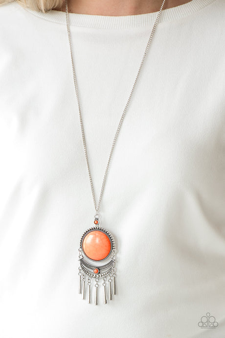 Paparazzi ~ Rural Rustler ~ Orange Necklace Set
