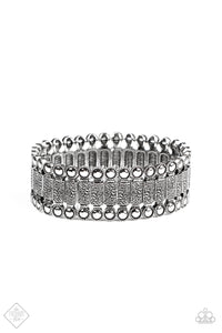 Paparazzi ~ Rustic Rhythm ~ Silver Bracelet (Fashion Fix Exclusive)