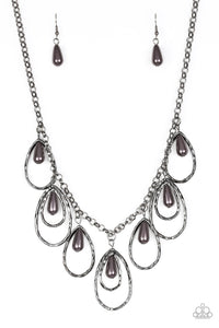 Paparazzi ~ Rustic Ritz ~ Black Gunmetal Necklace Set