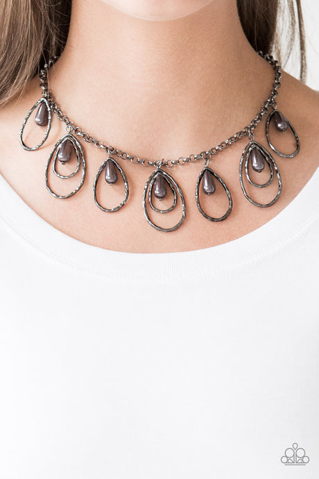 Paparazzi ~ Rustic Ritz ~ Black Gunmetal Necklace Set