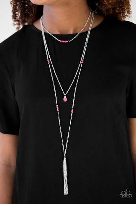 Paparazzi ~ SANDSTONE Castles ~ Pink Necklace Set
