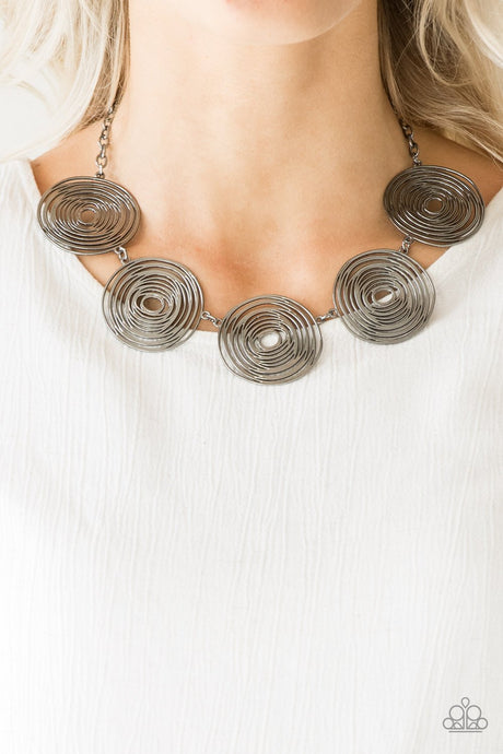 Paparazzi ~ SOL-Mates ~ Black Necklace Set