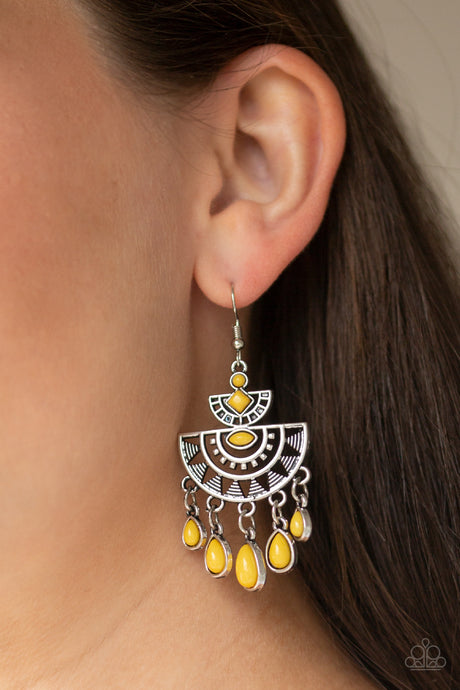 Paparazzi ~ SOL Searching ~ Yellow Earrings
