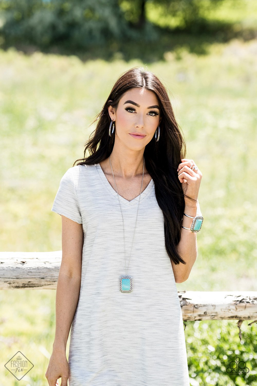 Paparazzi – Simply Santa Fe ~ Fashion Fix Complete Trend Blend ~ Blue Turquoise Necklace Set