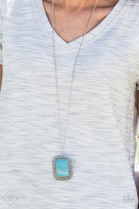 Paparazzi – Simply Santa Fe ~ Fashion Fix Complete Trend Blend ~ Blue Turquoise Necklace Set
