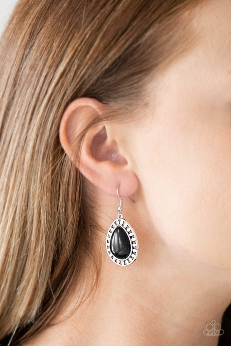 Paparazzi ~ Sahara Serenity ~ Black Earrings