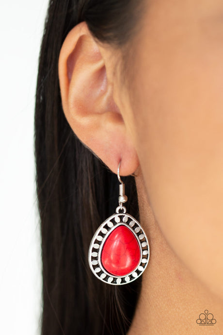 Paparazzi ~ Sahara Serenity ~ Red Earrings