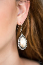 Load image into Gallery viewer, Paparazzi ~ Sahara Serenity ~ White Earrings