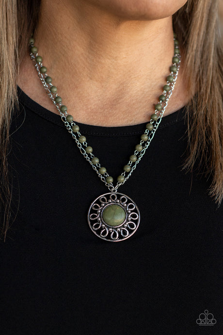 Paparazzi ~ Sahara Suburb ~ Green Necklace Set