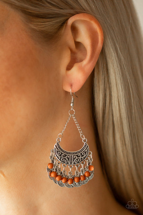 Paparazzi ~ Sahara Treasure ~ Brown Earrings
