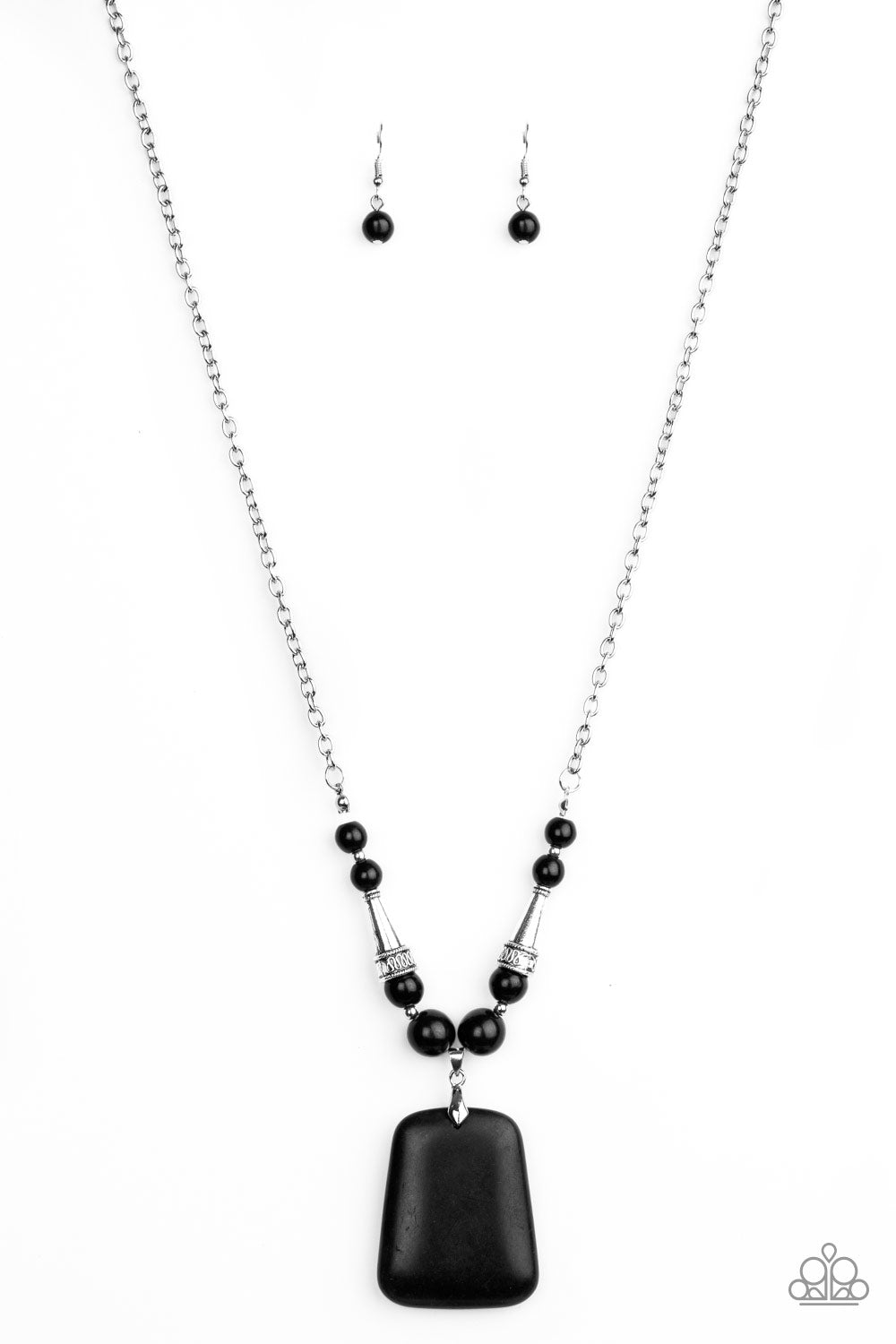 Paparazzi ~ Sandstone Oasis ~ Black Necklace Set