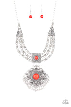 Load image into Gallery viewer, Paparazzi ~ Santa Fe Solstice ~ Red Necklace Set