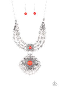 Paparazzi ~ Santa Fe Solstice ~ Red Necklace Set