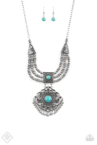 Paparazzi ~ Santa Fe Solstice ~ Blue Necklace and Bracelet Set (Fashion Fix Exclusive)