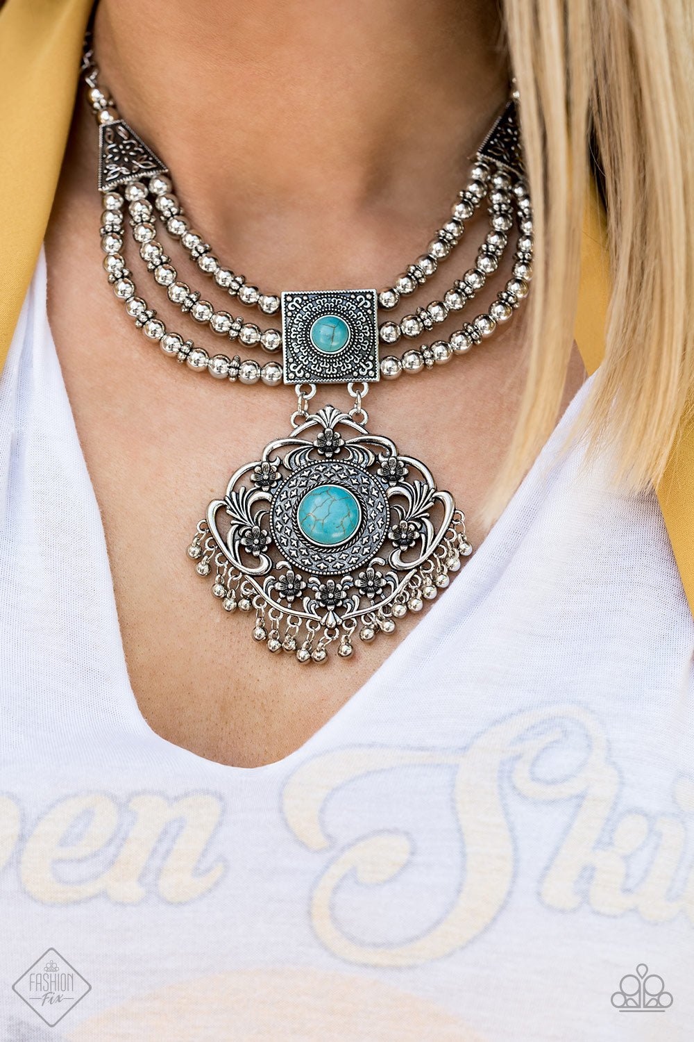 Paparazzi ~ Santa Fe Solstice ~ Blue Necklace and Bracelet Set (Fashion Fix Exclusive)