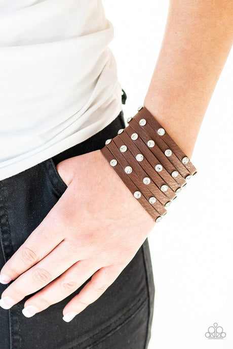 Paparazzi ~ Sass Squad ~ Brown Urban Bracelet