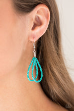 Load image into Gallery viewer, Paparazzi ~ Savannah Surfin ~ Blue Turquoise Seed Bead Necklace Set