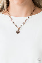 Load image into Gallery viewer, Paparazzi ~ Say No AMOUR ~ Copper Necklace Set