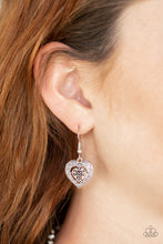 Load image into Gallery viewer, Paparazzi ~ Say No AMOUR ~ Silver Necklace Set