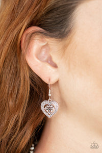 Paparazzi ~ Say No AMOUR ~ Silver Necklace Set