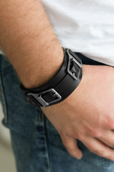 Paparazzi - Scout It Out - Black Urban Bracelet (Mens)