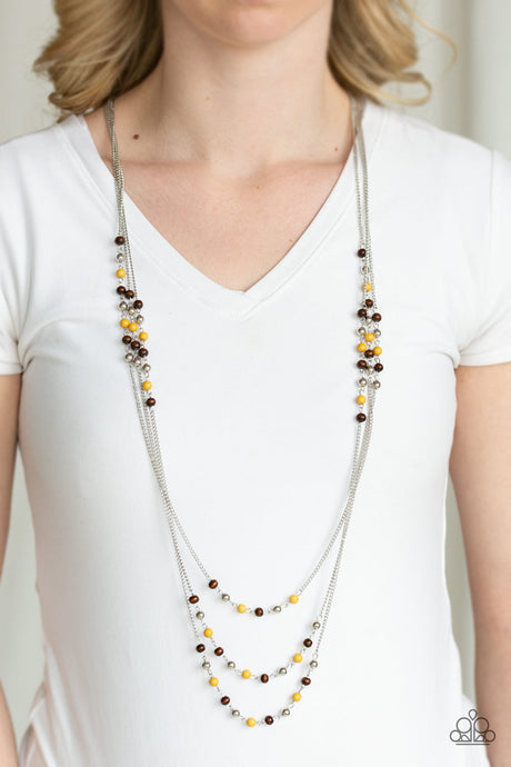 Paparazzi ~ Seasonal Sensation ~ Yellow Necklace  Set