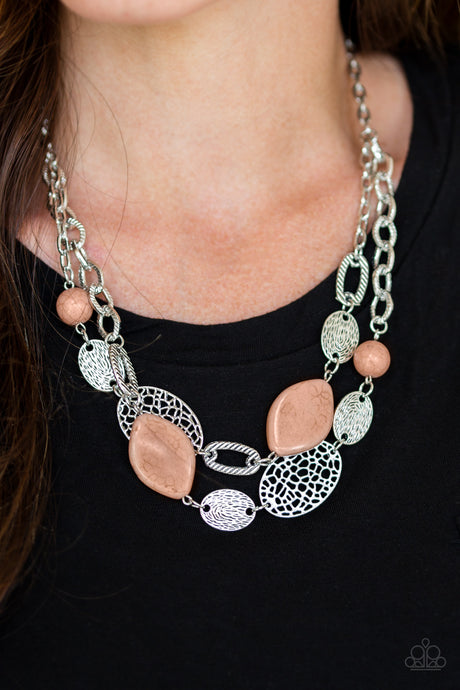 Paparazzi ~ Second Nature ~ Brown Necklace Set