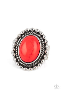 Paparazzi ~ Sedona Soul ~ Red Ring with Stretchy Band