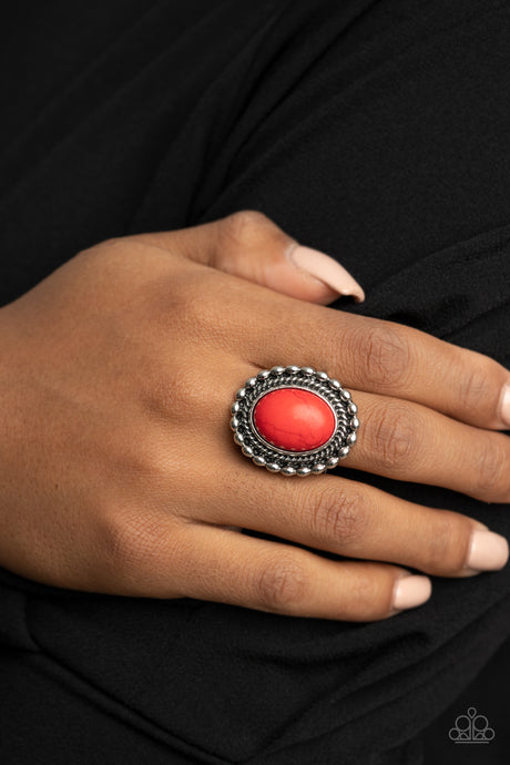 Paparazzi ~ Sedona Soul ~ Red Ring with Stretchy Band