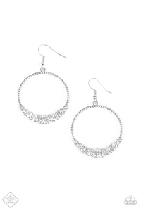 Paparazzi ~ Self-Made Millionaire ~ White Earrings (Fashion Fix Exclusive)