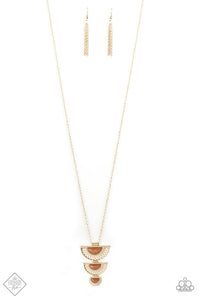Paparazzi ~ Serene Sheen ~ Gold Necklace Set (Fashion Fix Exclusive)