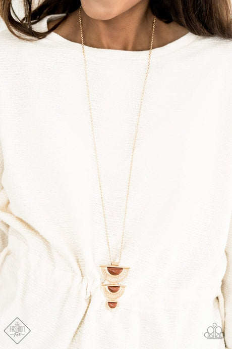 Paparazzi ~ Serene Sheen ~ Gold Necklace Set (Fashion Fix Exclusive)