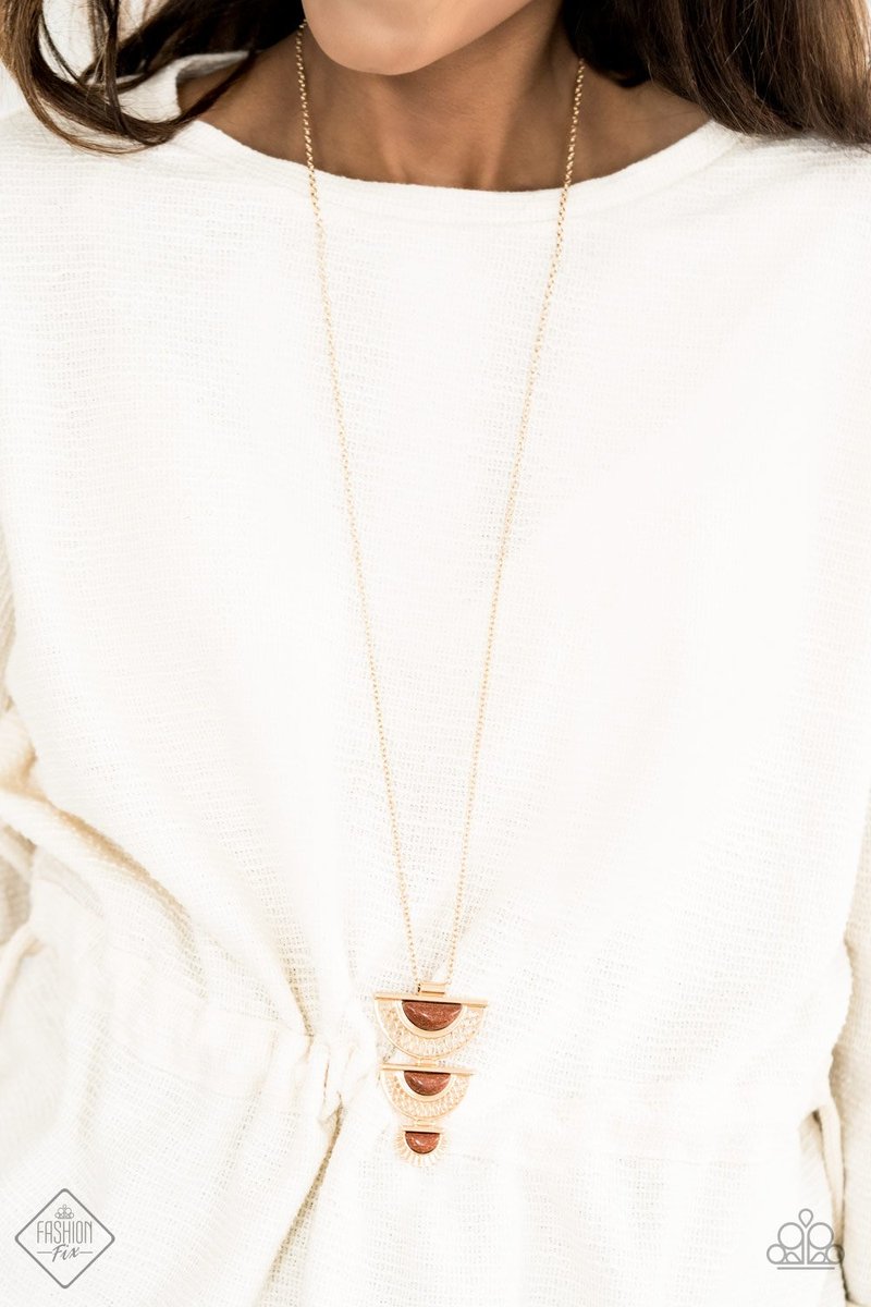 Paparazzi ~ Serene Sheen ~ Gold Necklace Set (Fashion Fix Exclusive)