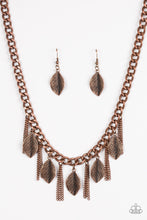 Load image into Gallery viewer, Paparazzi ~ Serenely Sequoia ~ Copper Necklace Set