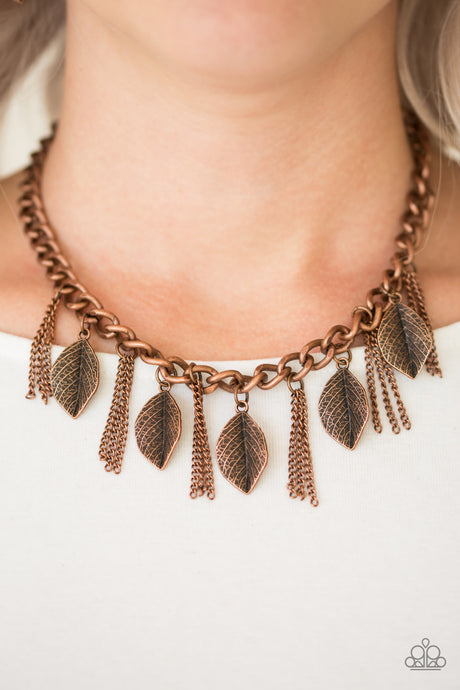Paparazzi ~ Serenely Sequoia ~ Copper Necklace Set