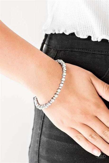 Paparazzi ~ Seven Figure Fabulous ~ Black/Gunmetal Bangle Bracelet