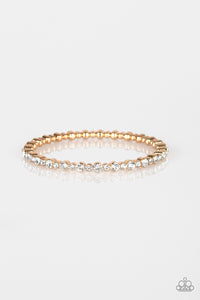 Paparazzi ~ Seven Figure Fabulous ~ Gold Bangle Bracelet