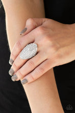 Load image into Gallery viewer, Paparazzi ~ Shazam! ~ White Ring with Stretchy Band
