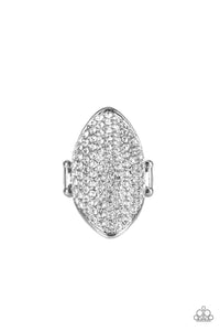 Paparazzi ~ Shazam! ~ White Ring with Stretchy Band